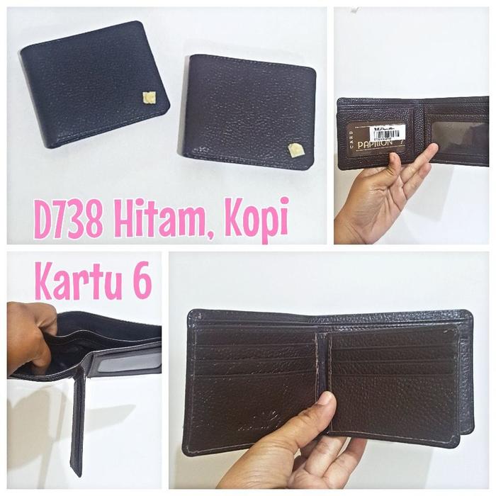 Dompet Kulit Papillon Pria Cowok Original D738