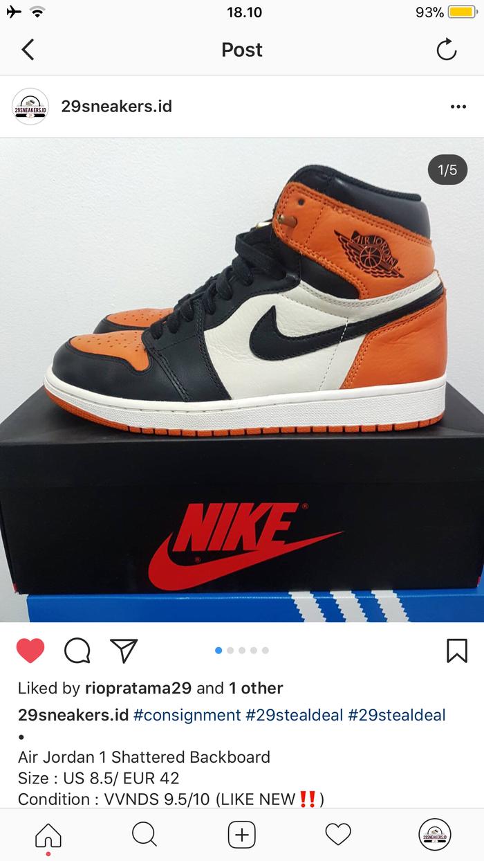 Air Jordan 1 shattered Backboard