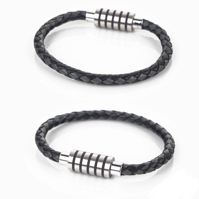 Baffi Inc Jevies Gelang Kulit Mason Black Premium Leather Bracelet