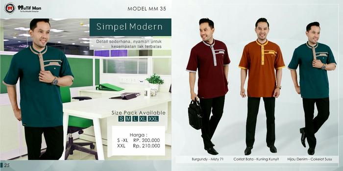 Baju Mutif Man 35/Baju Muslim/Kemeja Muslim Elegan/Baju Koko Keren