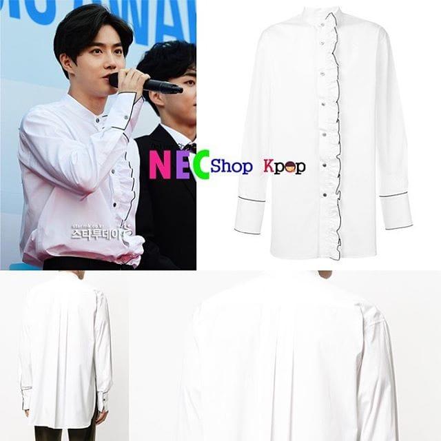 SUHO EXO Simple white shirt