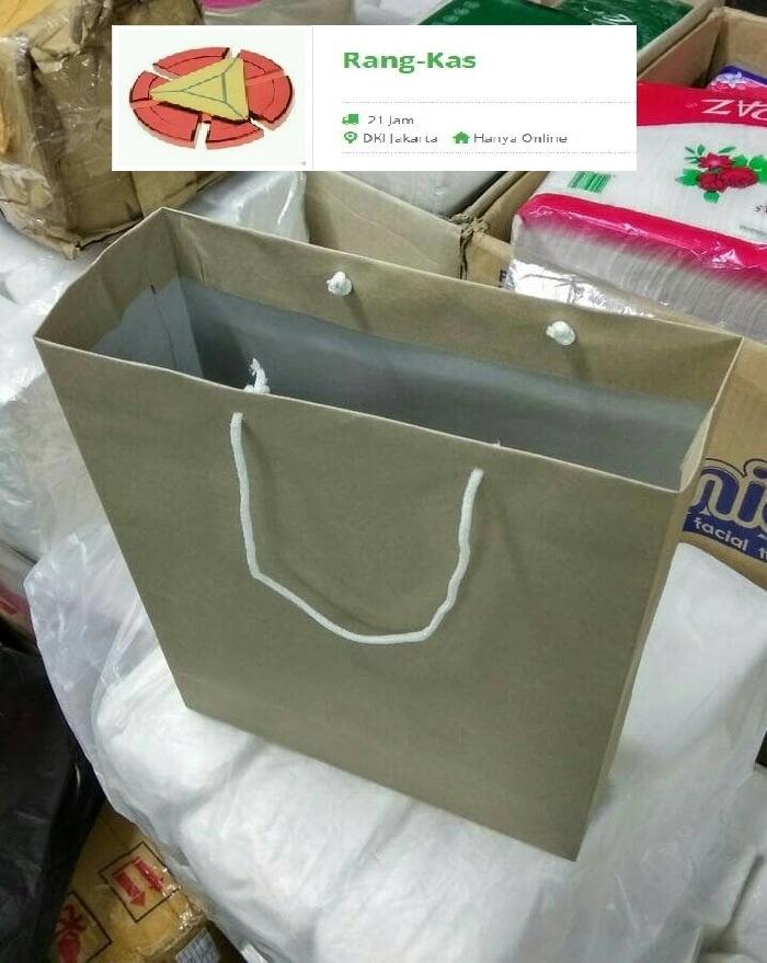 Paper bag Coklat Folio art karton doff.
