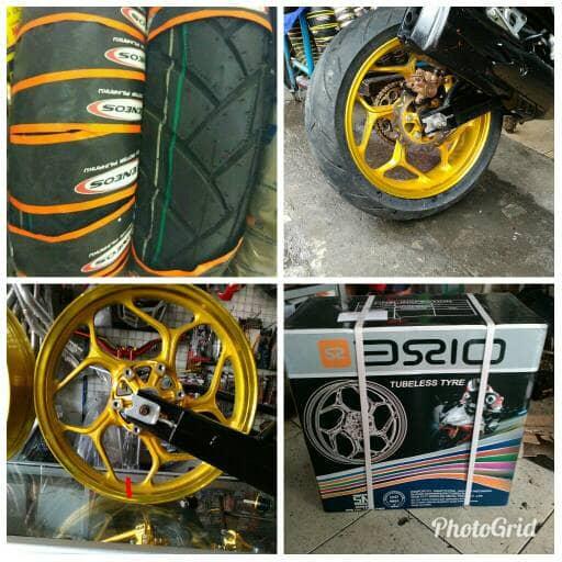 velg racing 5 inch dan 3.5 inch axio dan ban zeneos 160 60 17
