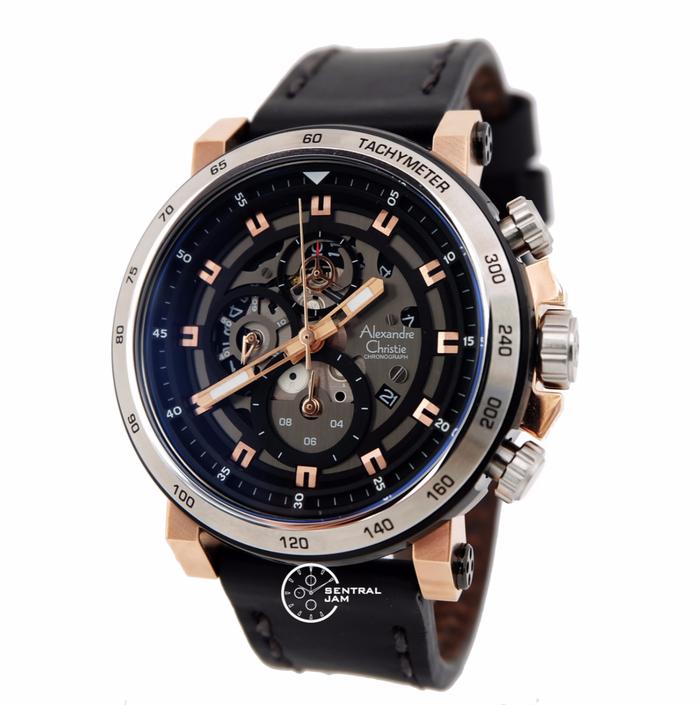 Jam Tangan Pria Alexandre Christie AC 6429 MC Black