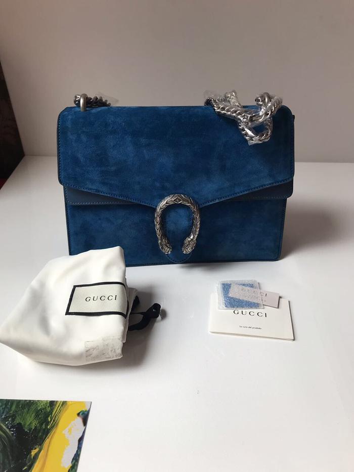 gucci padlock suede blue