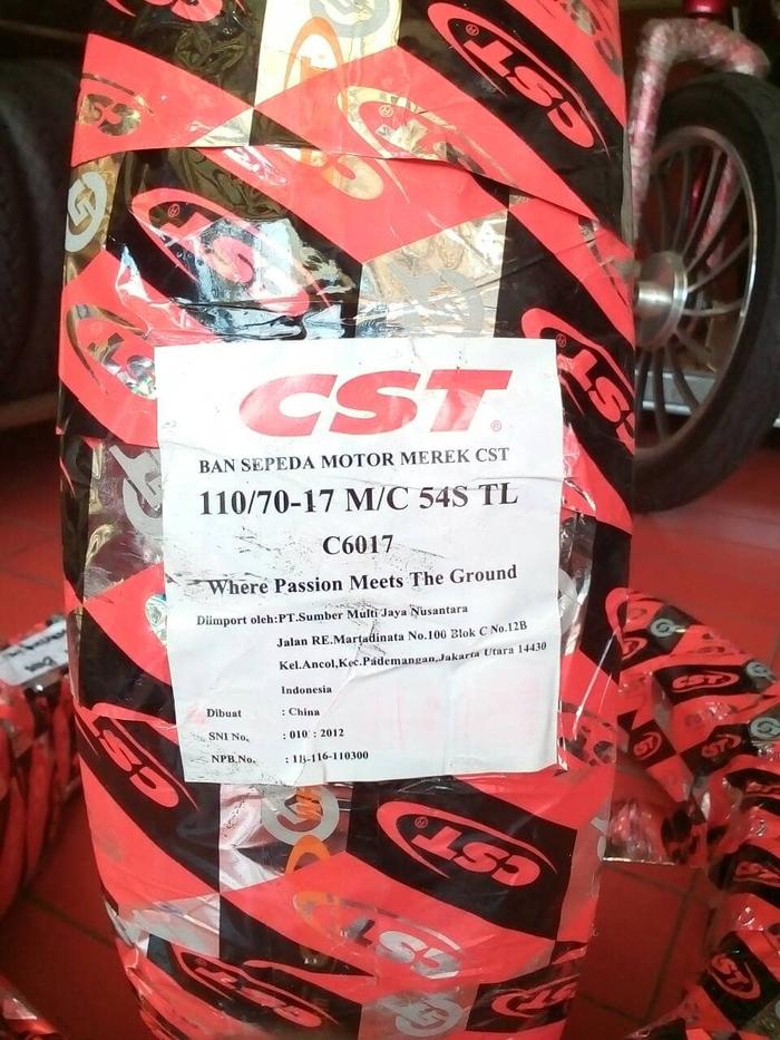BAN LUAR MOTOR RING 17 dual purpose MERK CST TIPE C6017 TUBELES