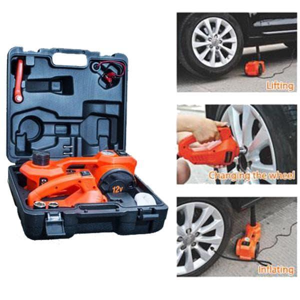 Dongkrak Hodrolik plus pompa ban dan Pembuka Baut Ban elektrik 12 Volt