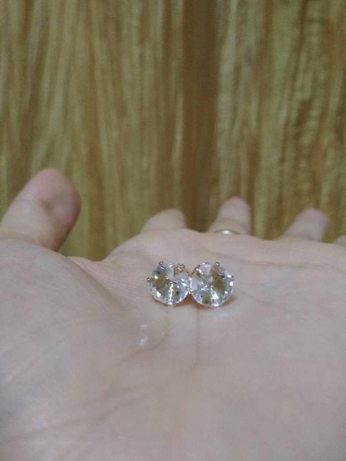 Giwang Mata Satu Xuping Lapis Berlian Imitasi Zircon Hadiah Perhiasan