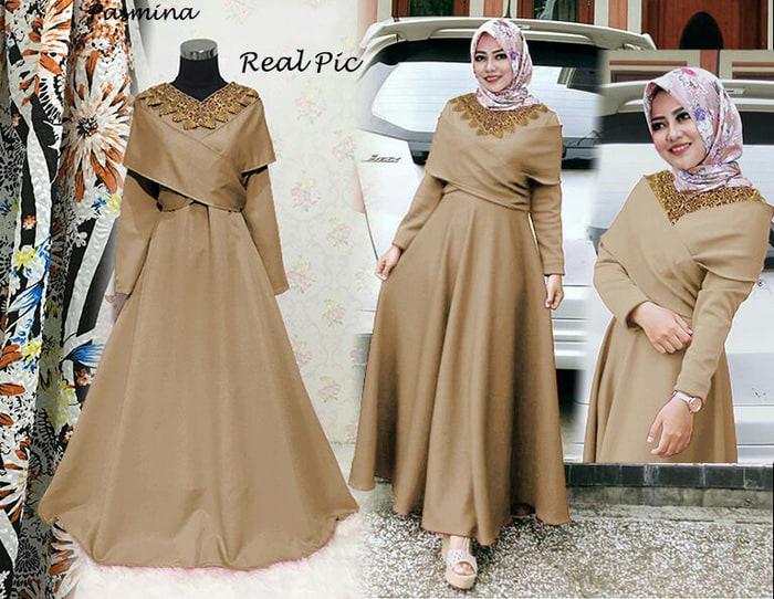 GAMIS MAXI DRESS BAJU MUSLIM PESTA : BW3337 DANISA