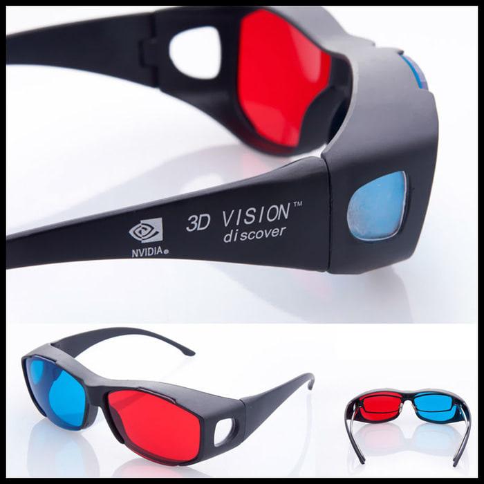 3D Glasses Kaca Mata Frame plastik nVidia Vision Red Cyan