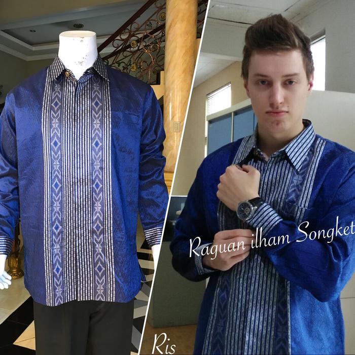 kemeja tenun pria Raguan ilham Songket