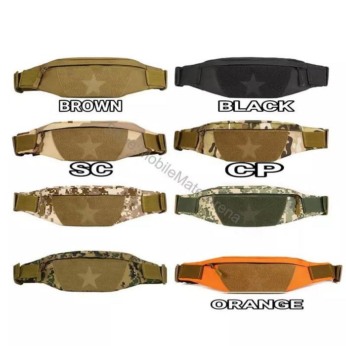 Waist Bag Sarung Sabuk Pinggang Tempat HP Handphone Pouch Militer Army