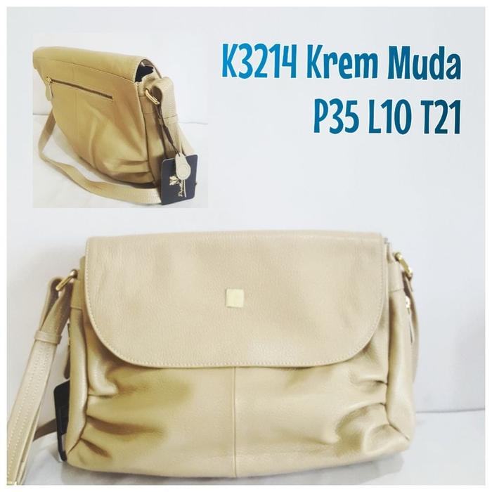 Tas Kulit Papillon Original K3214 Krem Muda