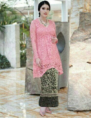 GB Setelan Baju Kebaya Brukat Batik Sandra