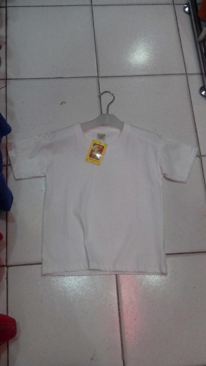 kaos polos putih anak cowok/cewek