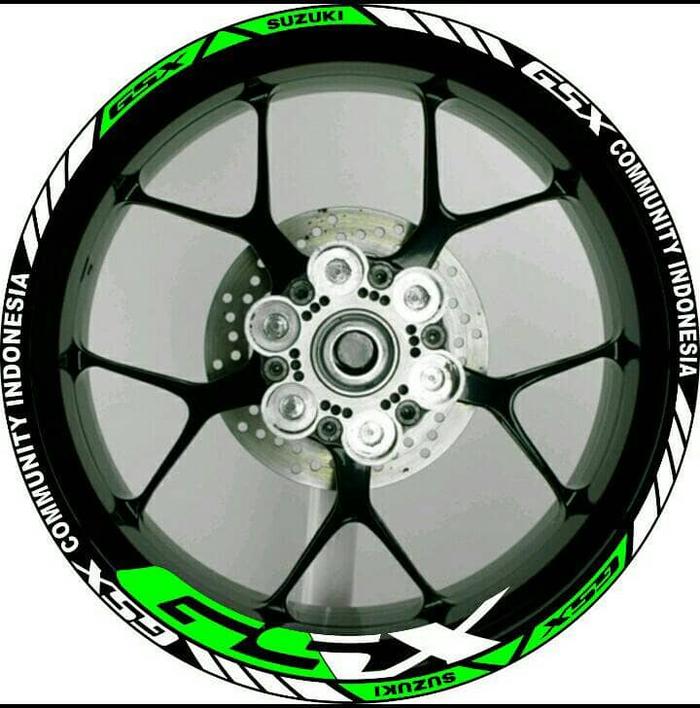 Stiker Velg Motor GSX model gsx community indonesia ring 17