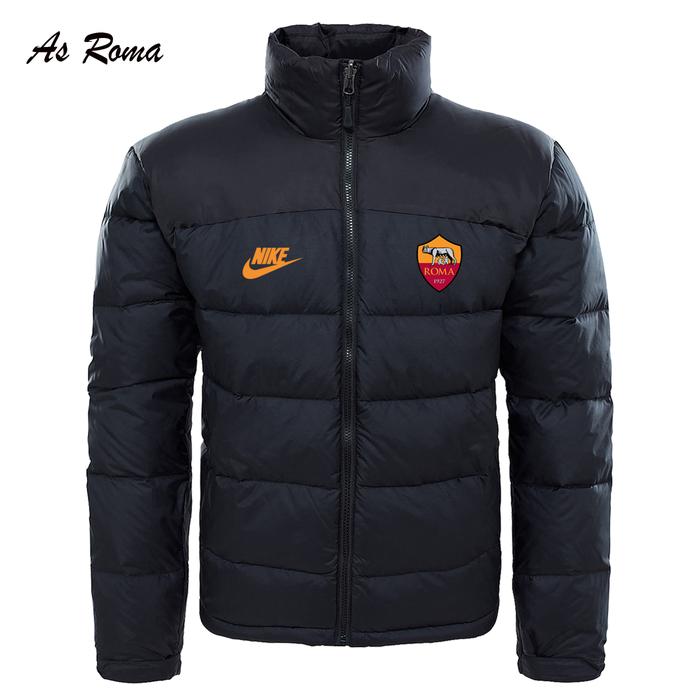 Jaket Parasut Tebal Hitam As Roma