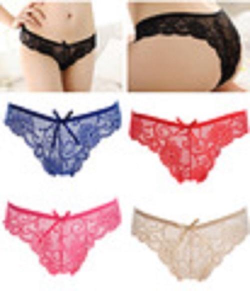 IMPORT CelanaDalam Panty Lace Brief Underwear Sexy Thong Bikini White
