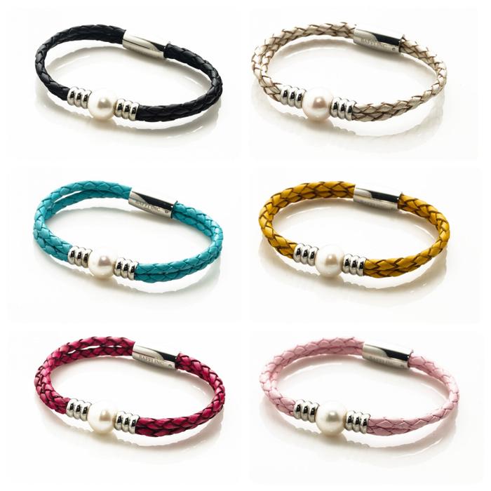 Baffi Inc Jevies Gelang Kulit Pearl Leather Bracelet Wanita