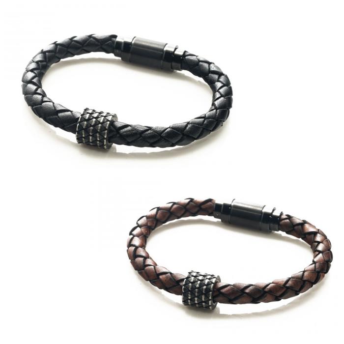 Baffi Inc Jevies Gelang Kulit Logan Premium Leather bracelet pria