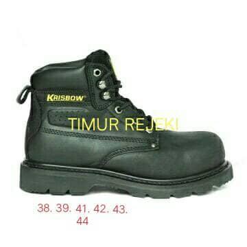 KRISBOW VULCAN SEPATU PENGAMAN UKURAN 43 - HITAM