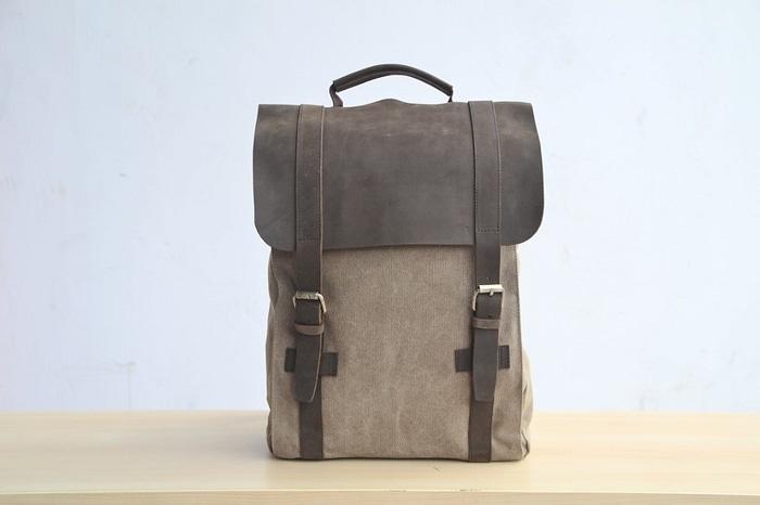 Tas Ransel Kanvas Kulit zapatos 6060