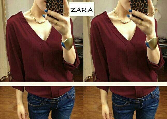 BLUS SARAH MERAH - BLUS WANITA