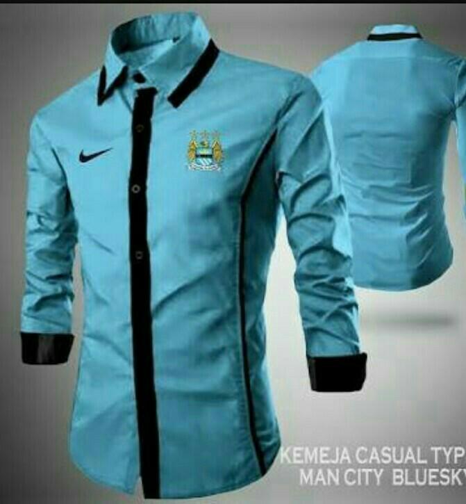 Kemeja Manchester City Blue