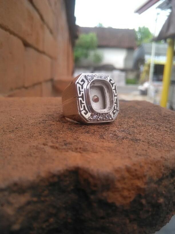 emban cincin perak handmade batu kotak mix doff 01