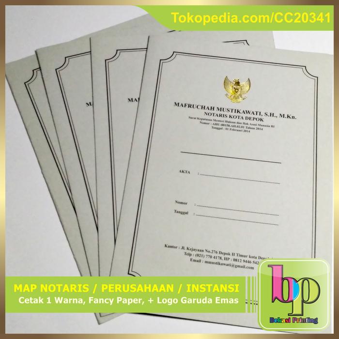Cetak Map Notaris / Pengacara / Advokat + Logo Garuda Emas