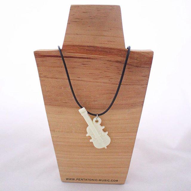 Violin Acrylic Black Cord Necklace | Kalung Biola