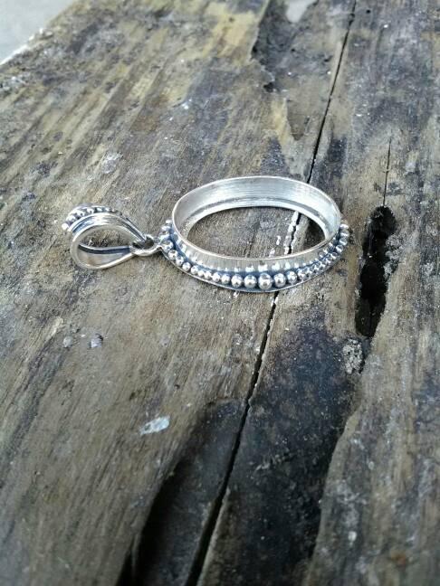 emban liontin perak handmade motif Jawan model tanam