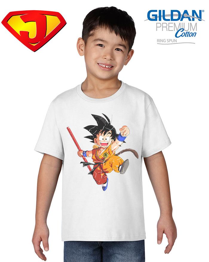 Kaos Anak Cewek / Cowok Original Gildan - Dragon Ball Son Goku