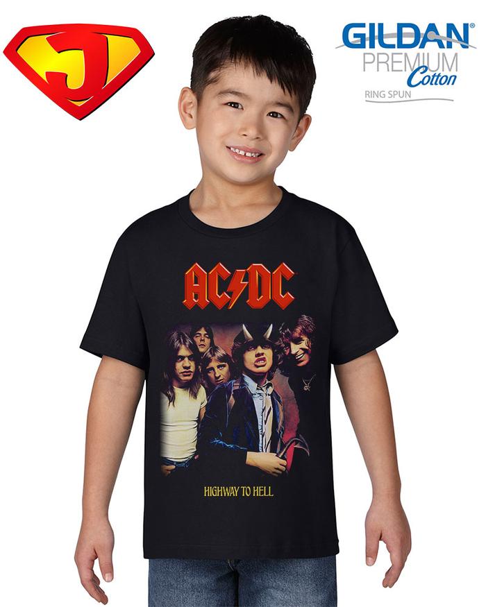 Kaos Anak Cowok / Cewek Original Gildan - Band Rock AC DC