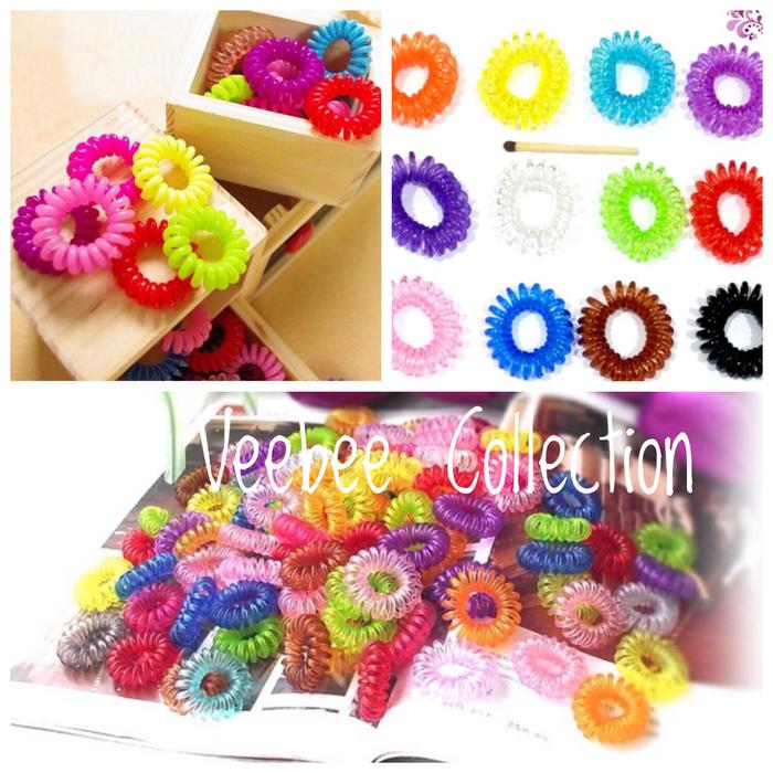 Ikat rambut/ karet spiral/ karet plastik