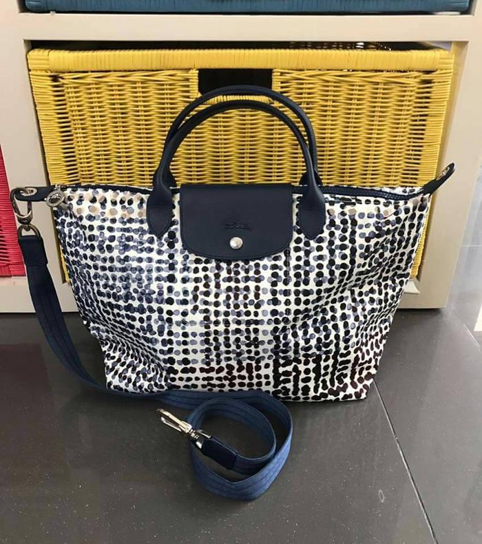Longchamp le pliage neo polka fantasie navy blue