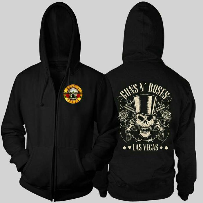 JAKET SWEATER HOODIE ZIPPER GUNS N ROSES (GNR) KEREN MURAH