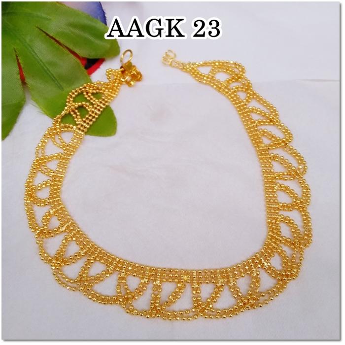 GELANG KAKI INDIA / GELANG DUBAI AAGK23 WARNA EMAS SIMPEL
