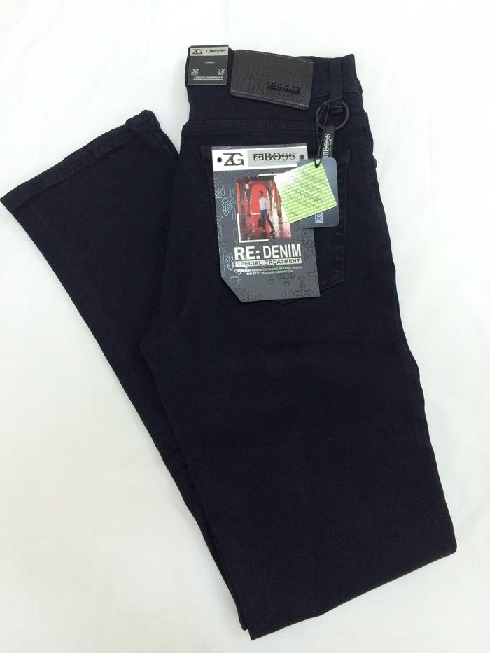 ZG BOSS Celana Jeans Stretch Pria Warna Biru Navy (Soft Stretch Jeans)