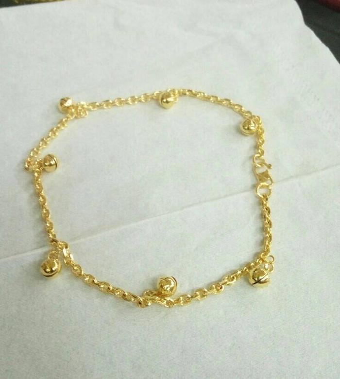 Gelang Kaki Nori Lapis Emas 24k