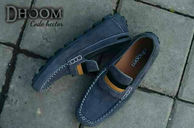 SEPATU KULIT ORIGINAL DOOM ABU (BOOT BRODO SLIP ON)