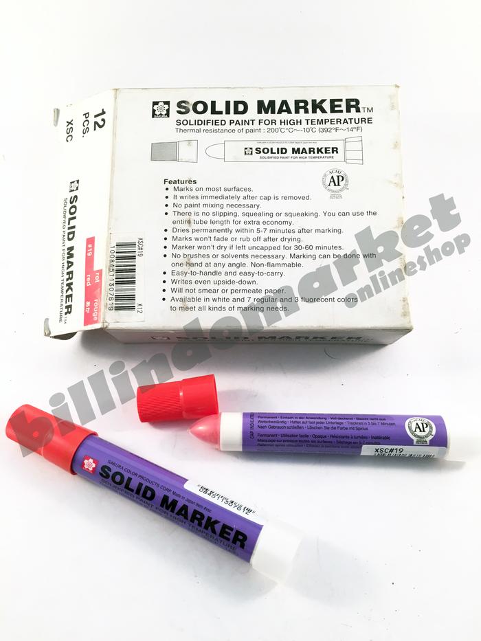 Spidol Solid Marker SAKURA Red / Merah