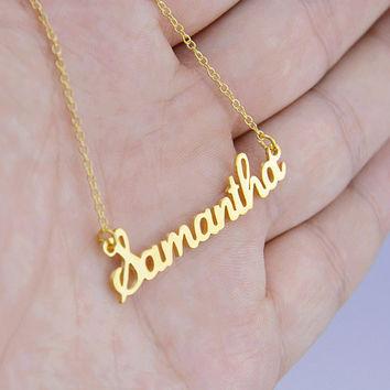 Kalung Nama Emas Tua Murni Cantik Rantai Nori Kecil Unik |Kado Wisuda