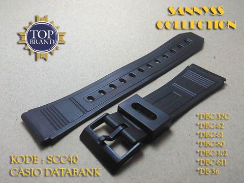 STRAP TALI JAM CASIO DATABANK DBC-62 - DBC 62 - DBC62 HITAM