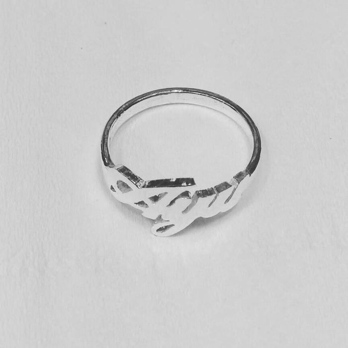 cincin nama perak murni 999.5%