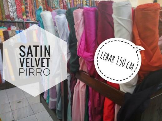 Kain satin velvet pirro import premium