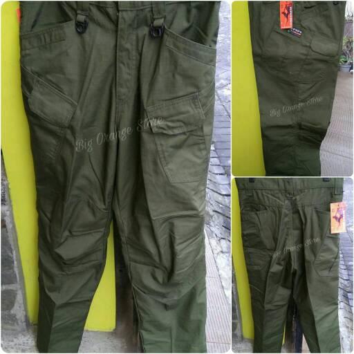 Celana PDL DMM Original Tactical Cargo Lapangan Outdoor hijau gelap