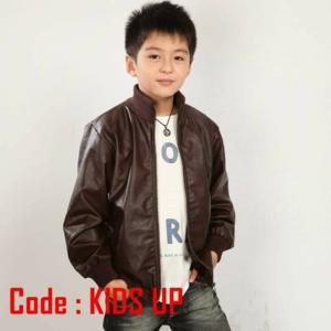 jaket semi kulit anak laki laki 90% menyerupai kulit asli