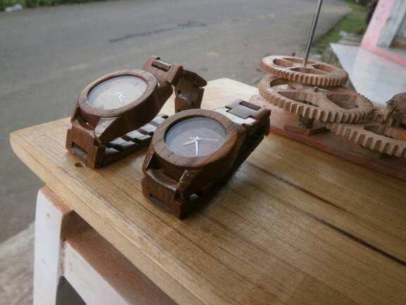 jam tangan kayu, arloji kayu, couple 2 pcs