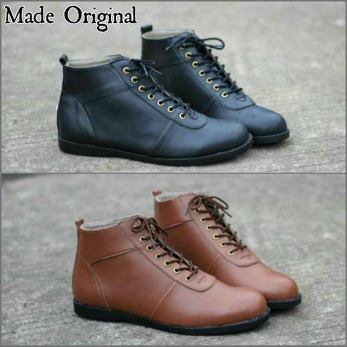 (FREE KAOS KAKI) SEPATU BOOT CASUAL MADE BRODO 01 ORIGINAL 2 VARIAN
